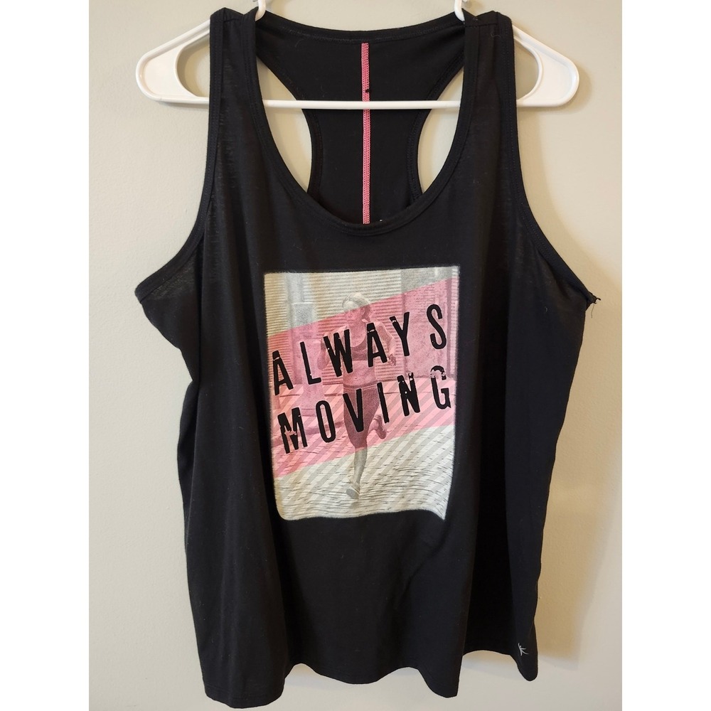 Danskin Now Loose Fitting Tank Top Women's Size XXL Black